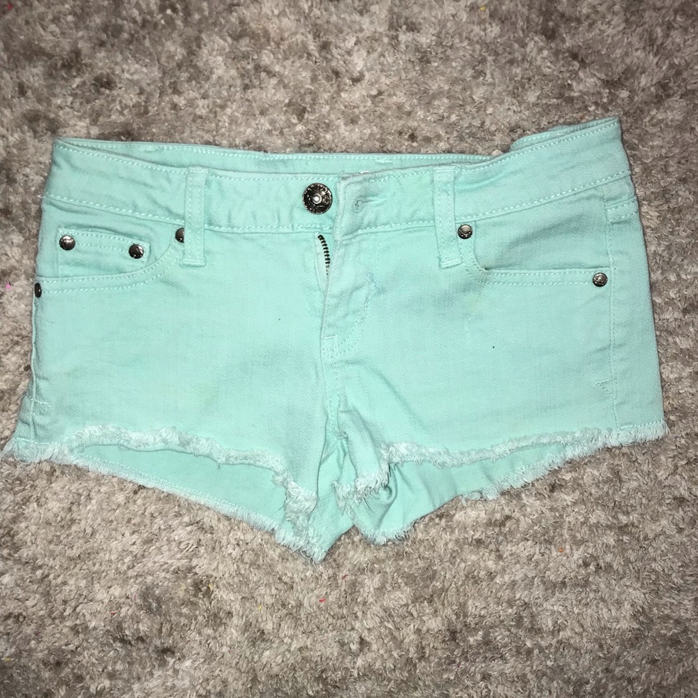 Mint green shorts